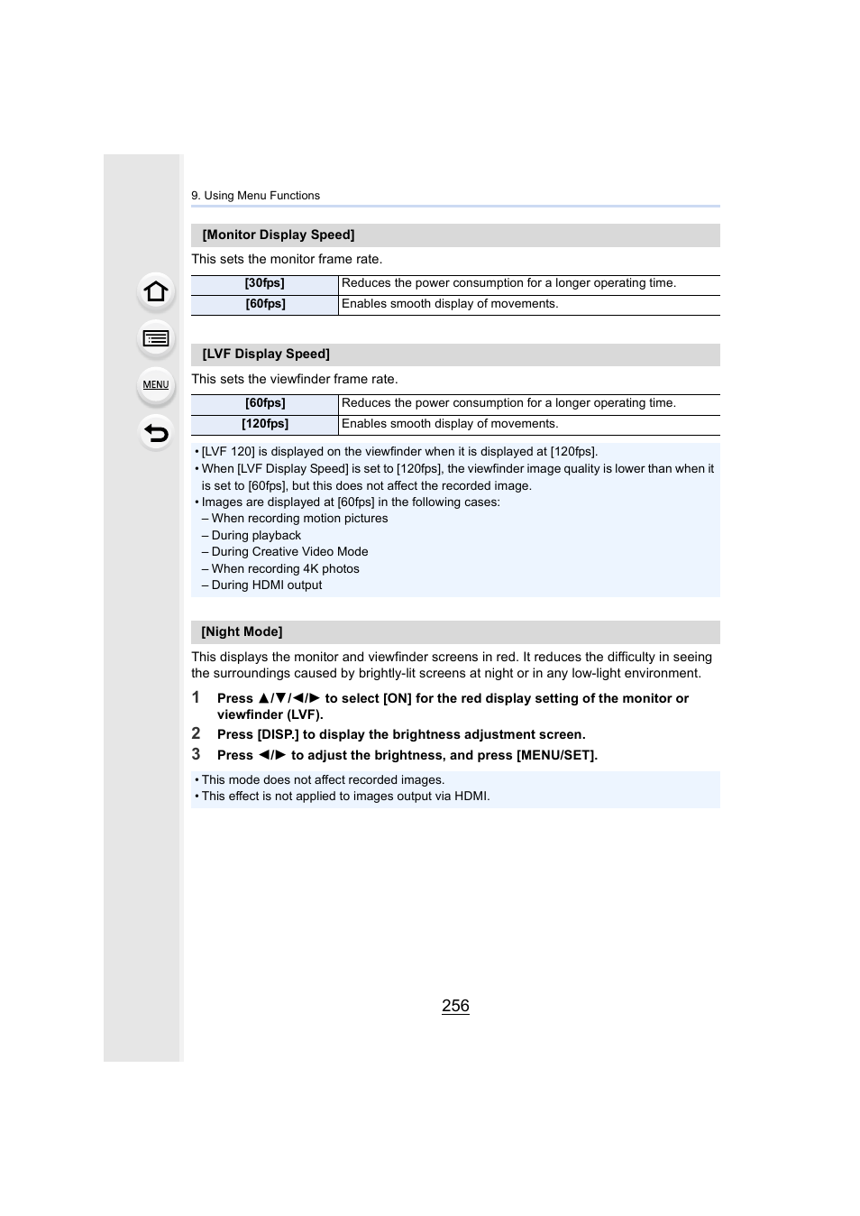 P256) | Panasonic Lumix GH5S Mirrorless Camera User Manual | Page 256 / 372