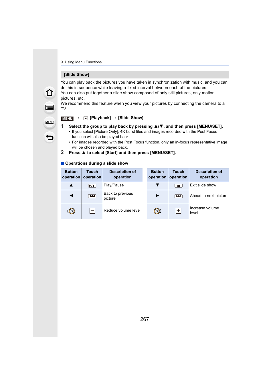 P267, P267) | Panasonic Lumix GH5S Mirrorless Camera User Manual | Page 267 / 372