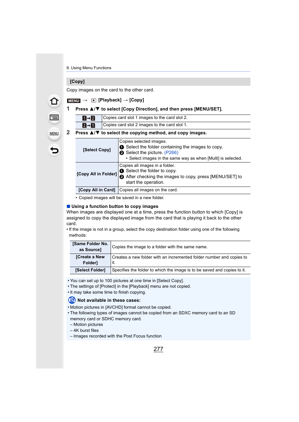 P277) | Panasonic Lumix GH5S Mirrorless Camera User Manual | Page 277 / 372