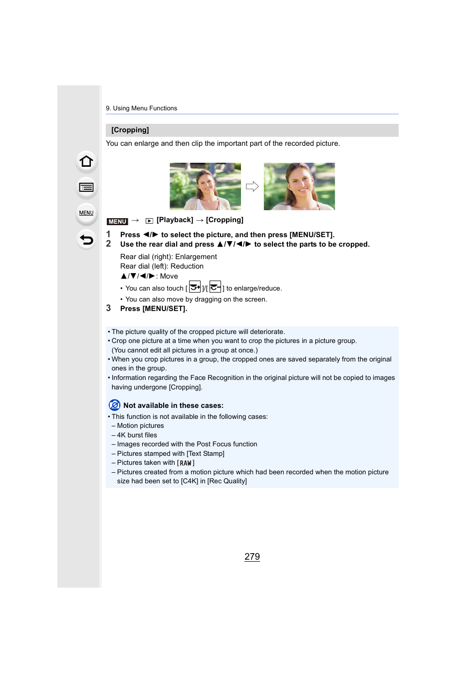 P279, P279) | Panasonic Lumix GH5S Mirrorless Camera User Manual | Page 279 / 372