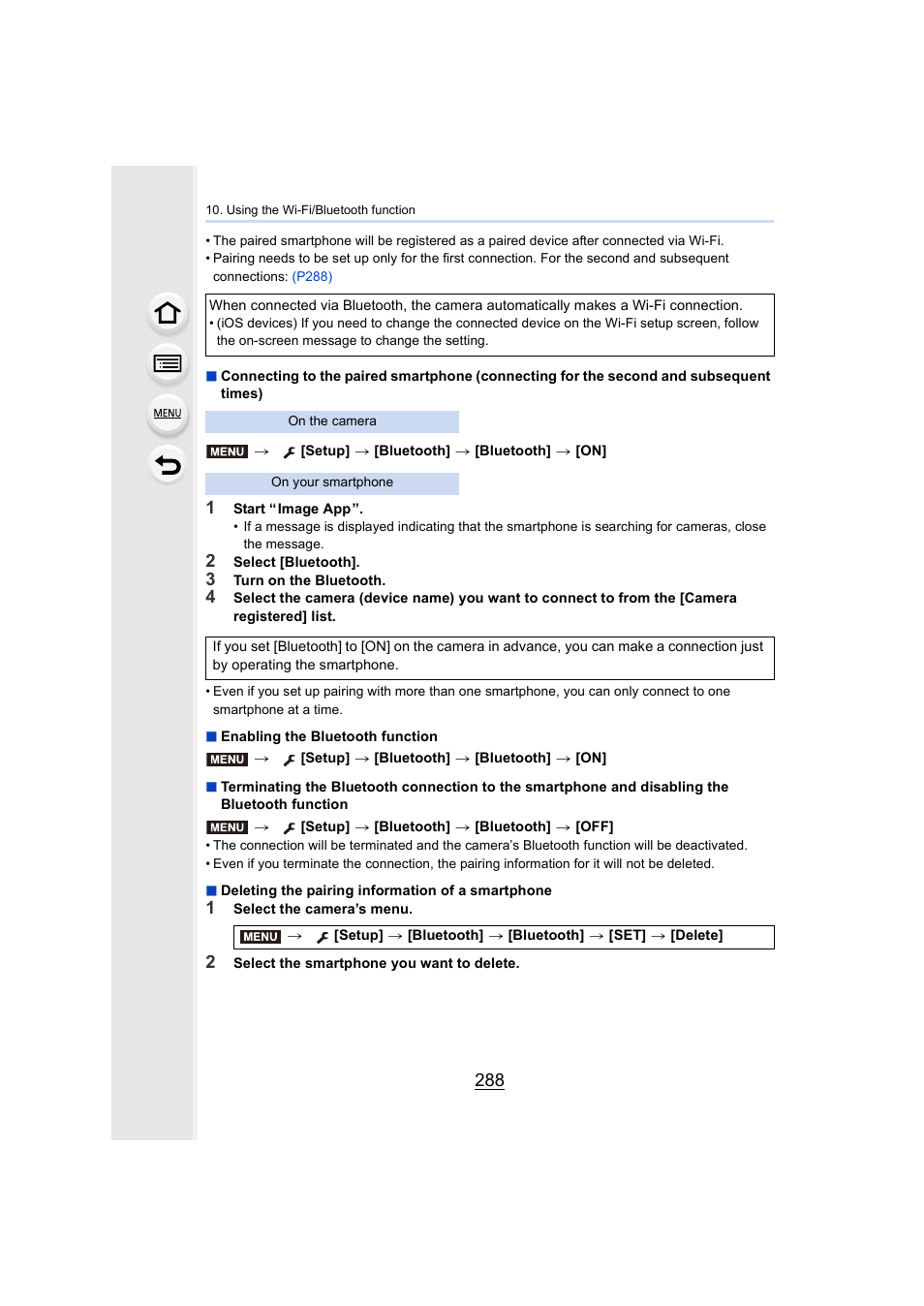 P288 | Panasonic Lumix GH5S Mirrorless Camera User Manual | Page 288 / 372