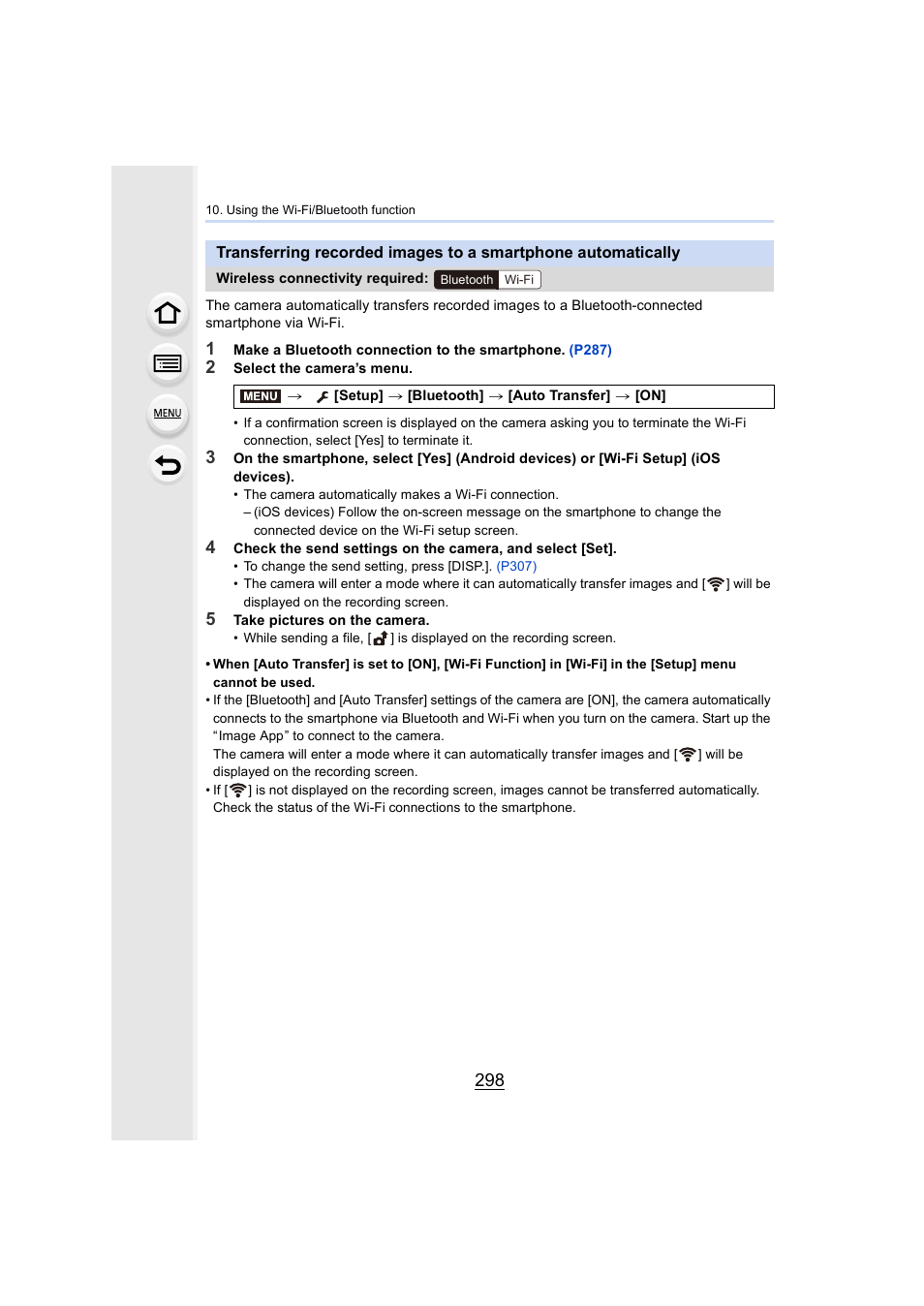 P298, P298) | Panasonic Lumix GH5S Mirrorless Camera User Manual | Page 298 / 372