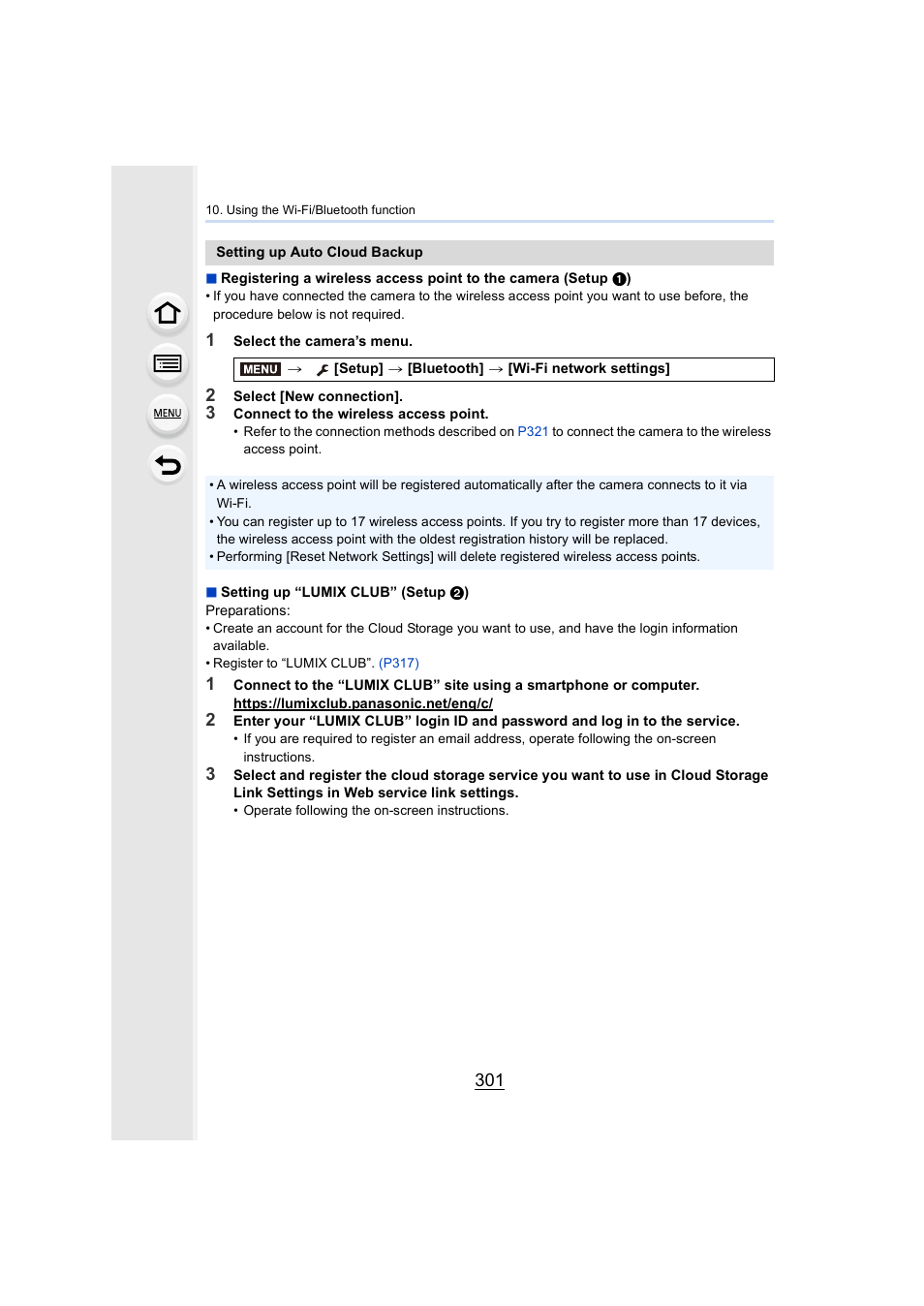 P301 | Panasonic Lumix GH5S Mirrorless Camera User Manual | Page 301 / 372