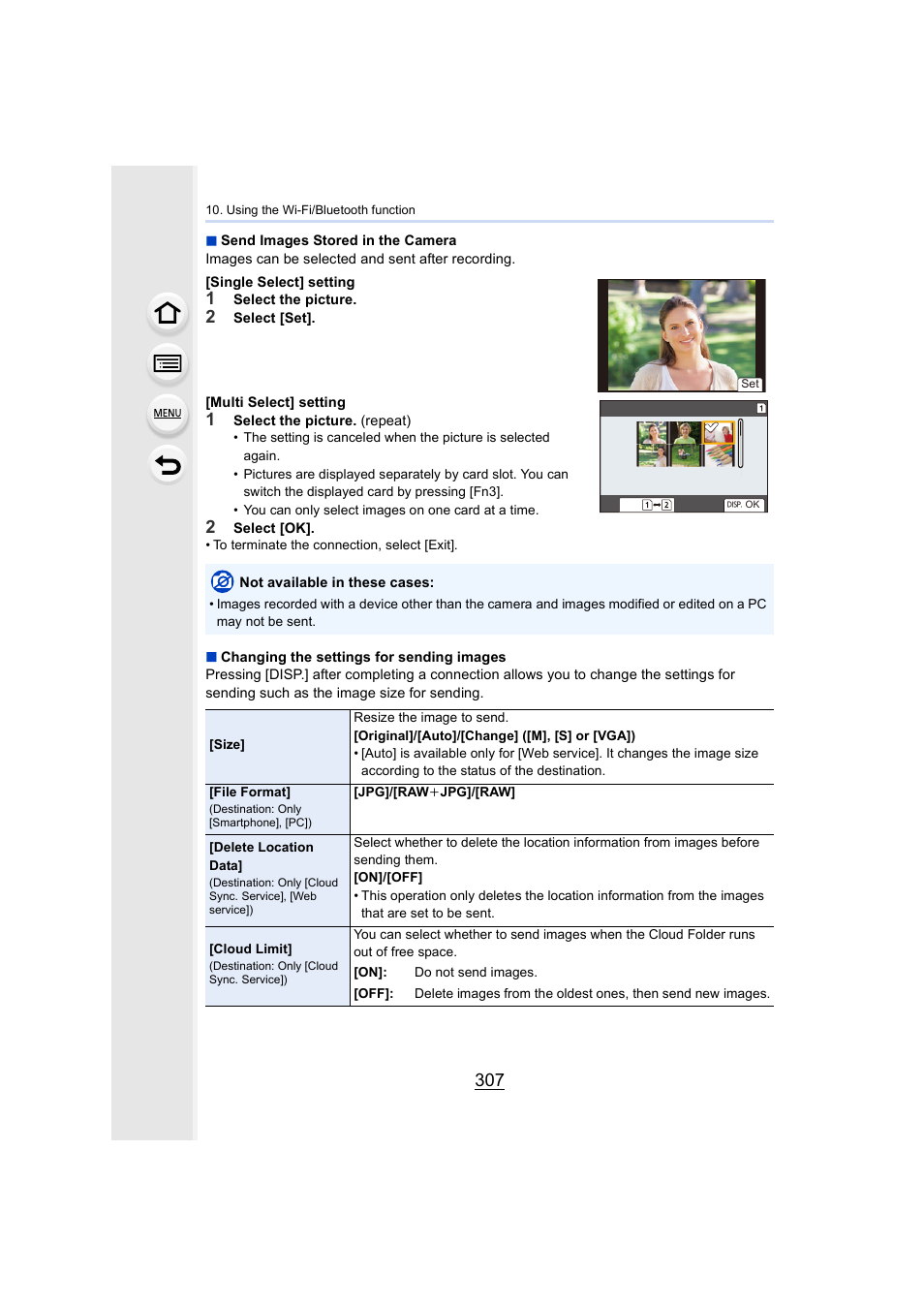 P307) | Panasonic Lumix GH5S Mirrorless Camera User Manual | Page 307 / 372