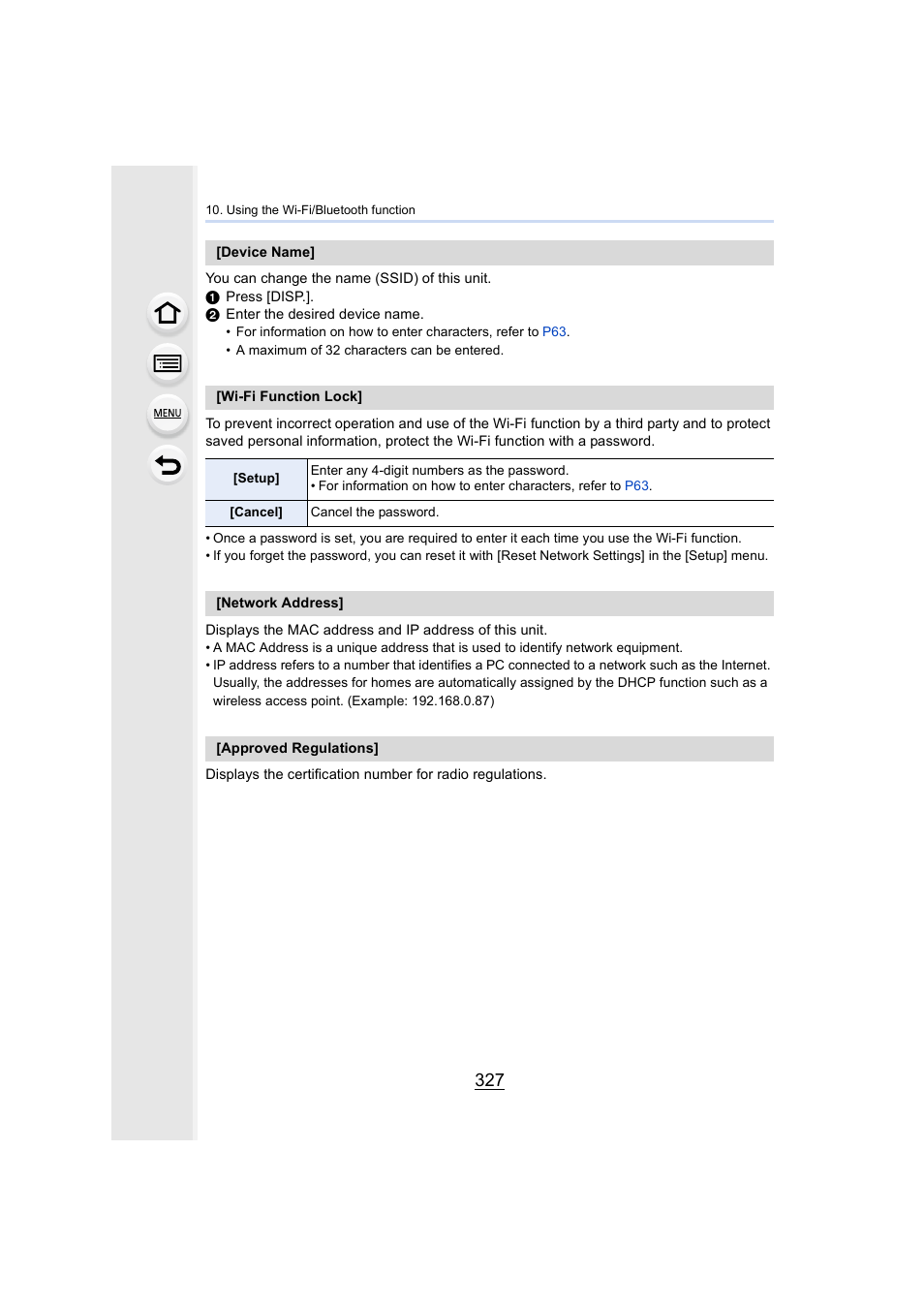 Panasonic Lumix GH5S Mirrorless Camera User Manual | Page 327 / 372