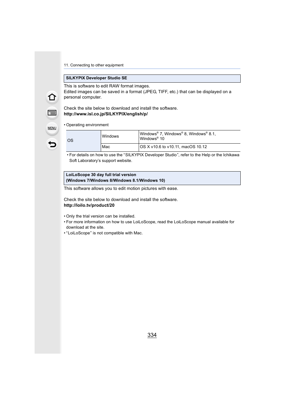 P334 | Panasonic Lumix GH5S Mirrorless Camera User Manual | Page 334 / 372