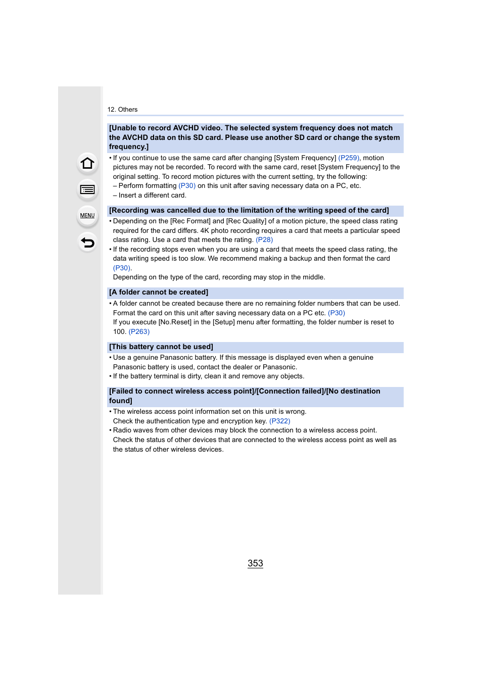 Panasonic Lumix GH5S Mirrorless Camera User Manual | Page 353 / 372