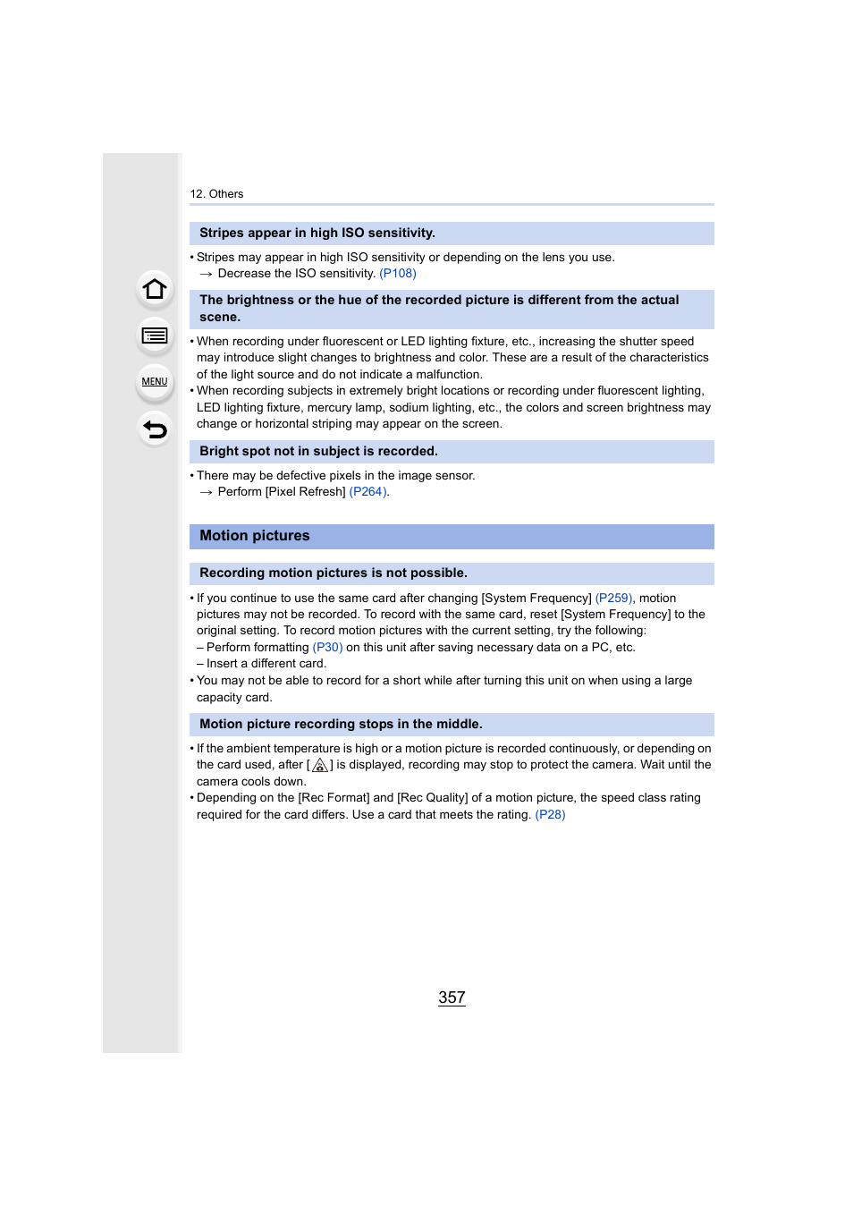 Motion pictures | Panasonic Lumix GH5S Mirrorless Camera User Manual | Page 357 / 372