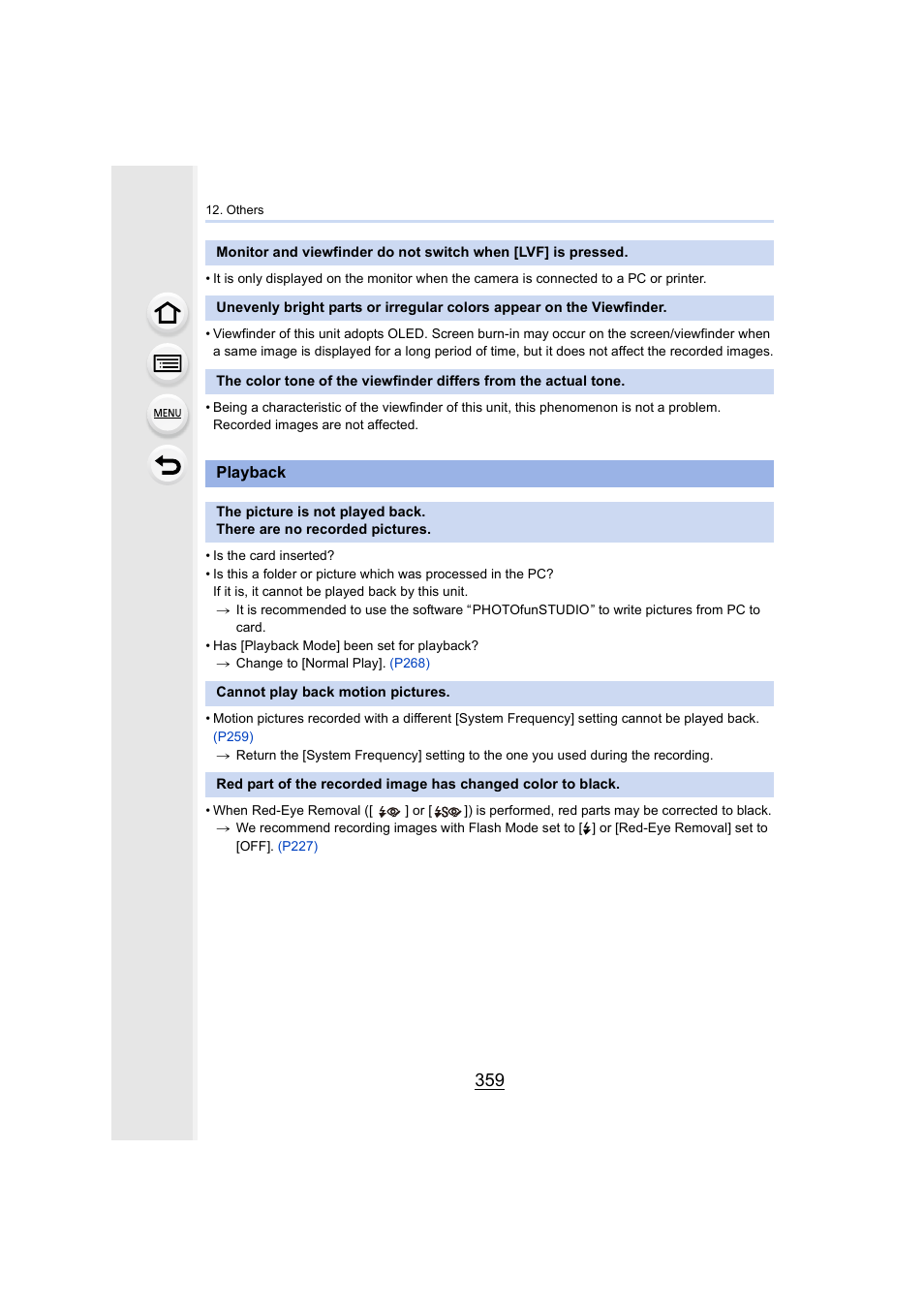 Playback | Panasonic Lumix GH5S Mirrorless Camera User Manual | Page 359 / 372