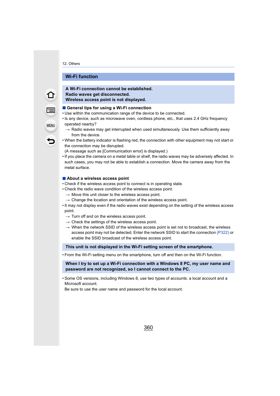 Wi-fi function | Panasonic Lumix GH5S Mirrorless Camera User Manual | Page 360 / 372
