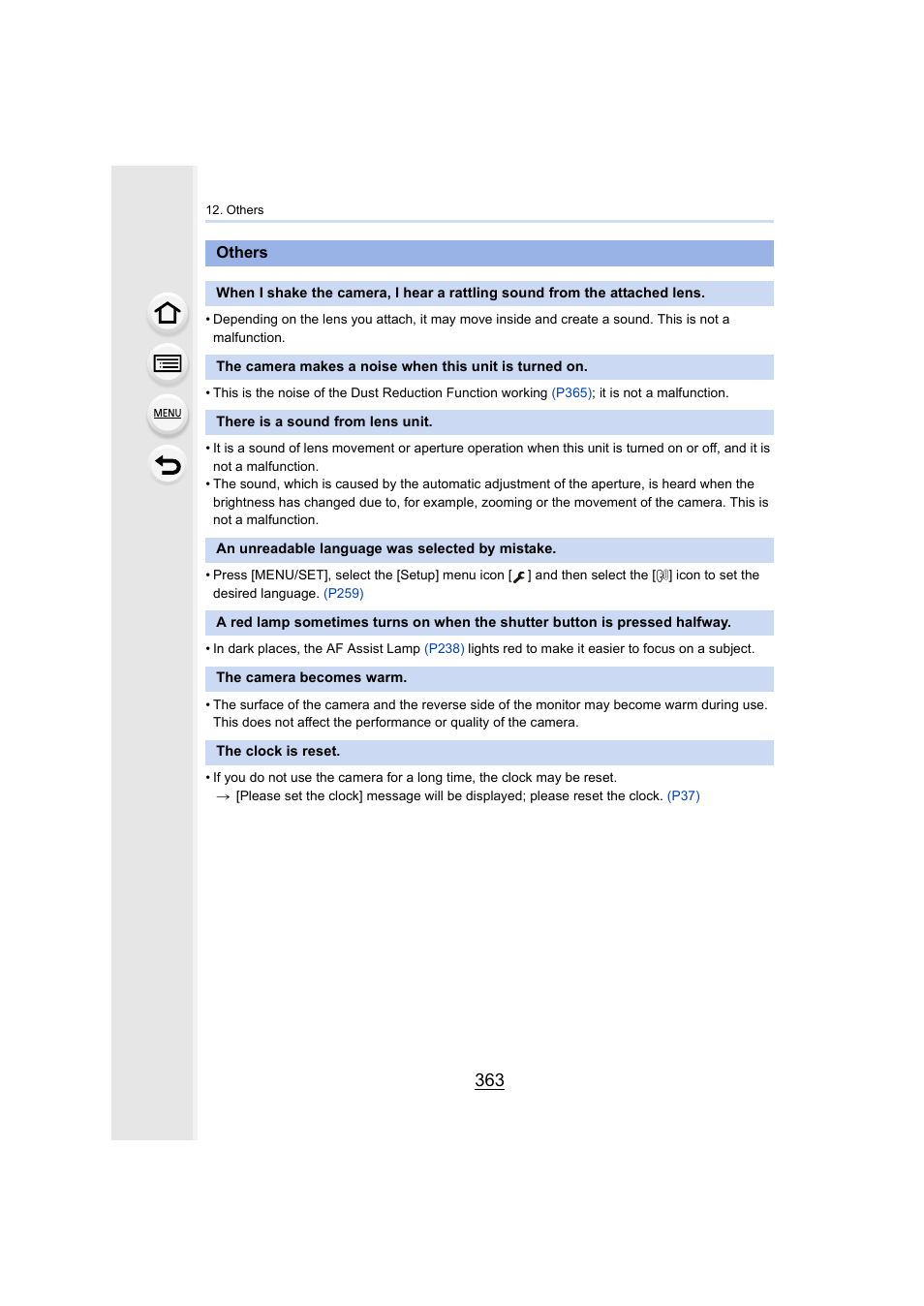 P363), Others | Panasonic Lumix GH5S Mirrorless Camera User Manual | Page 363 / 372