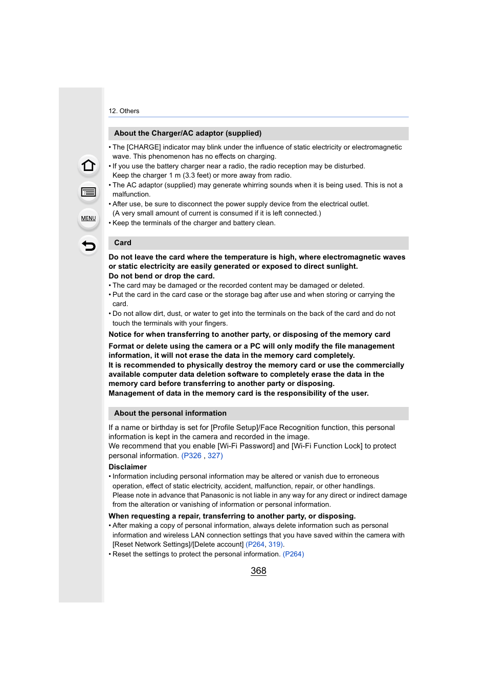 Panasonic Lumix GH5S Mirrorless Camera User Manual | Page 368 / 372