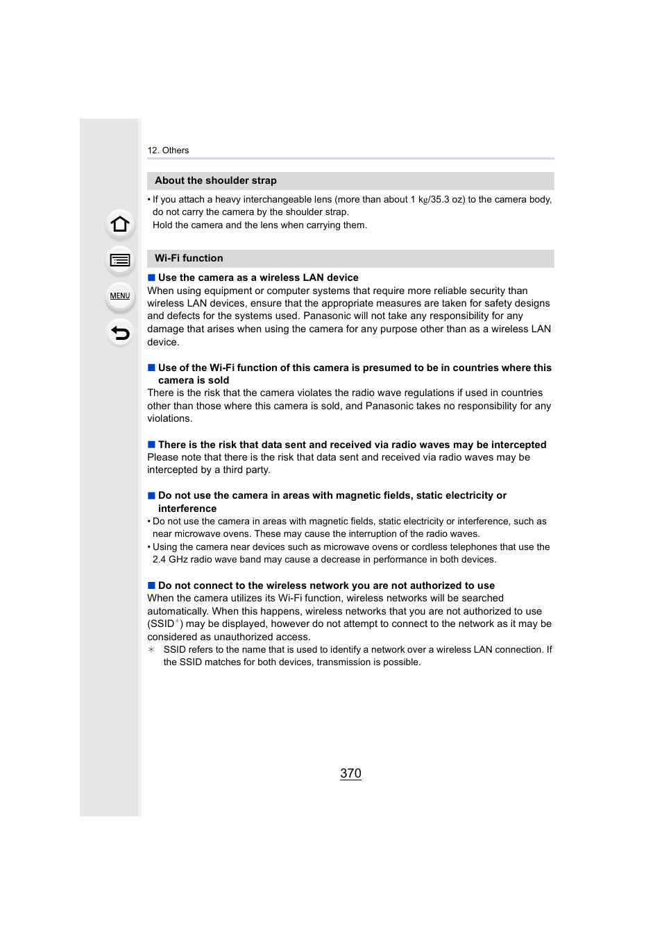 Panasonic Lumix GH5S Mirrorless Camera User Manual | Page 370 / 372