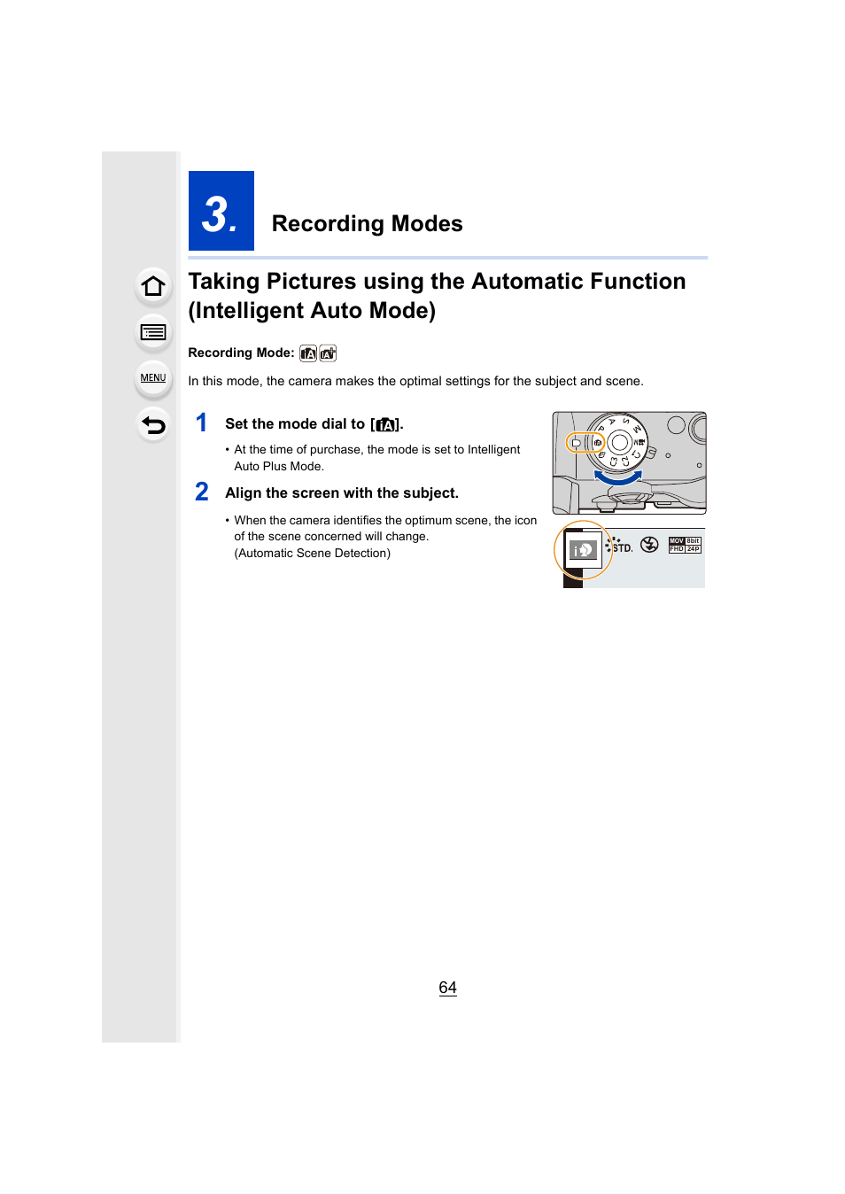 Recording modes, P64) | Panasonic Lumix GH5S Mirrorless Camera User Manual | Page 64 / 372