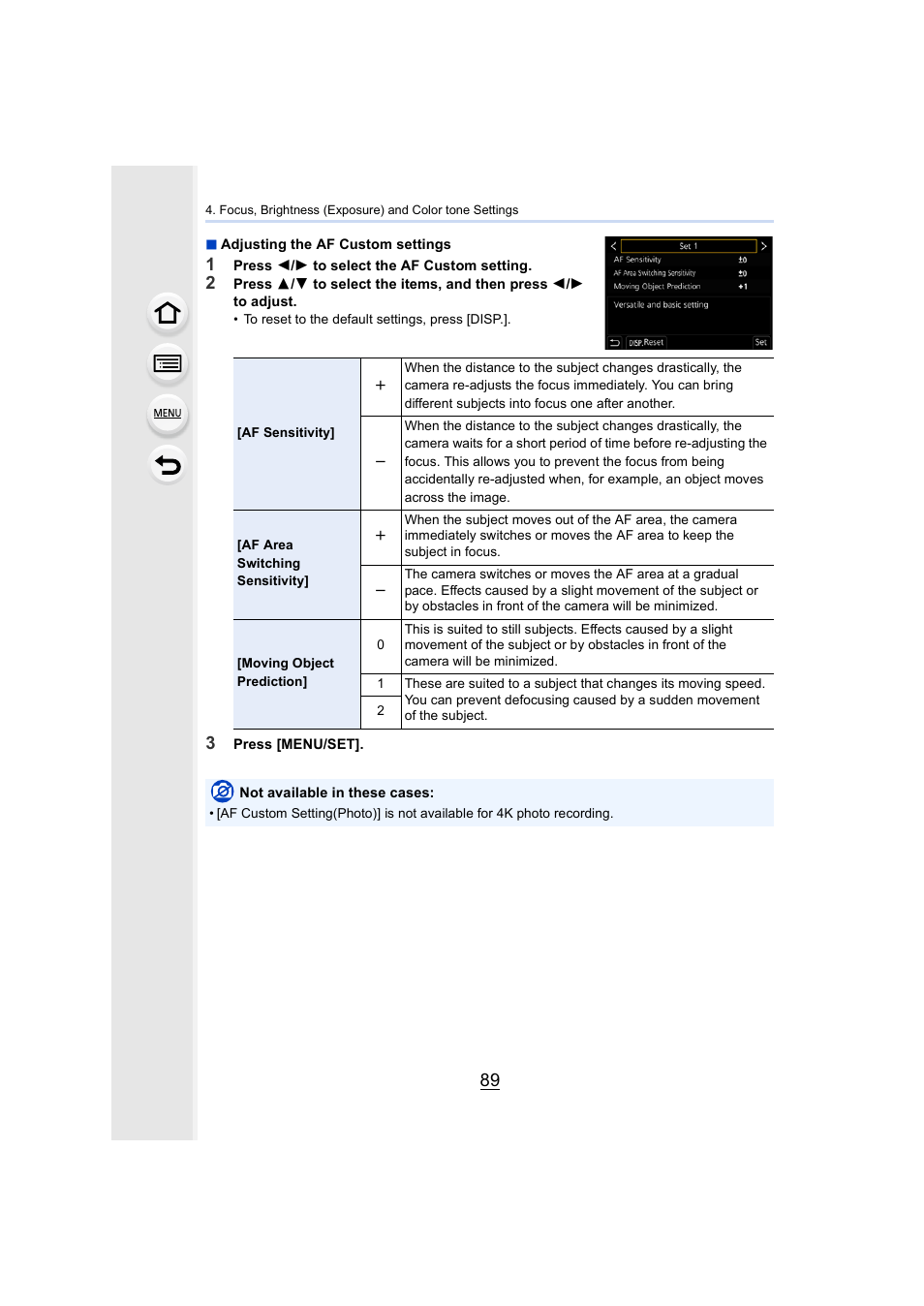 Panasonic Lumix GH5S Mirrorless Camera User Manual | Page 89 / 372