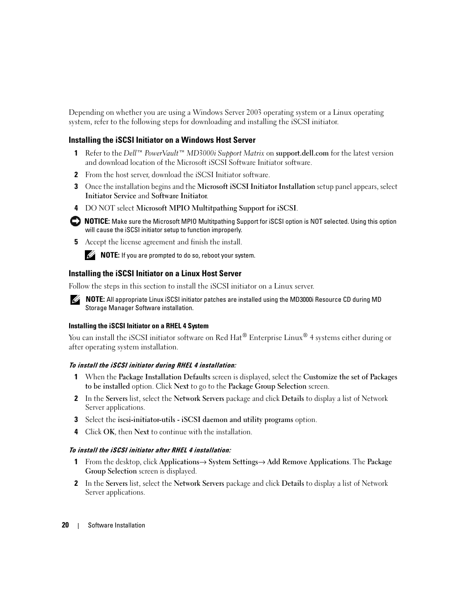Dell PowerVault 3000i User Manual | Page 20 / 68