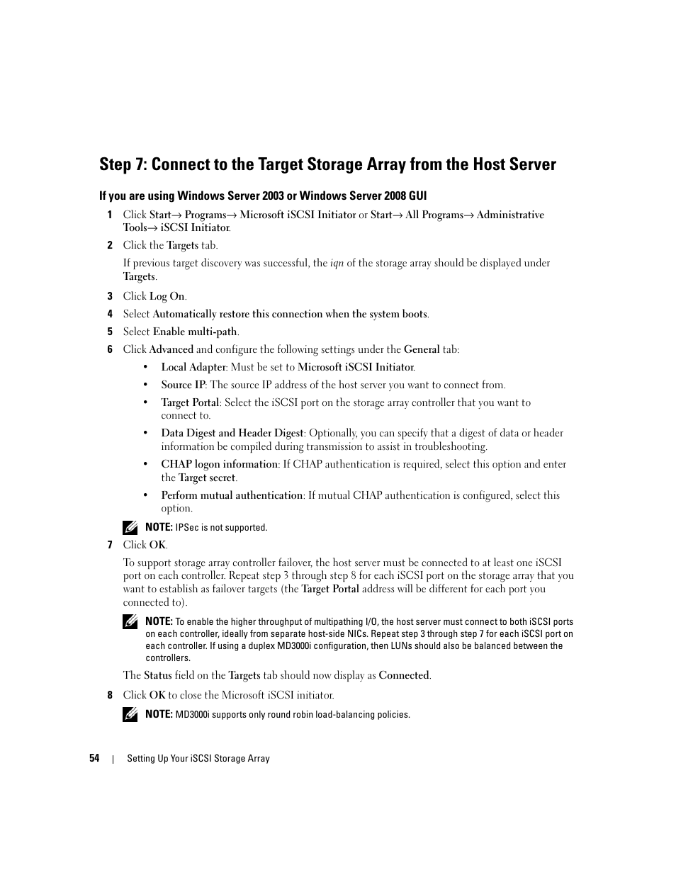 Dell PowerVault 3000i User Manual | Page 54 / 68