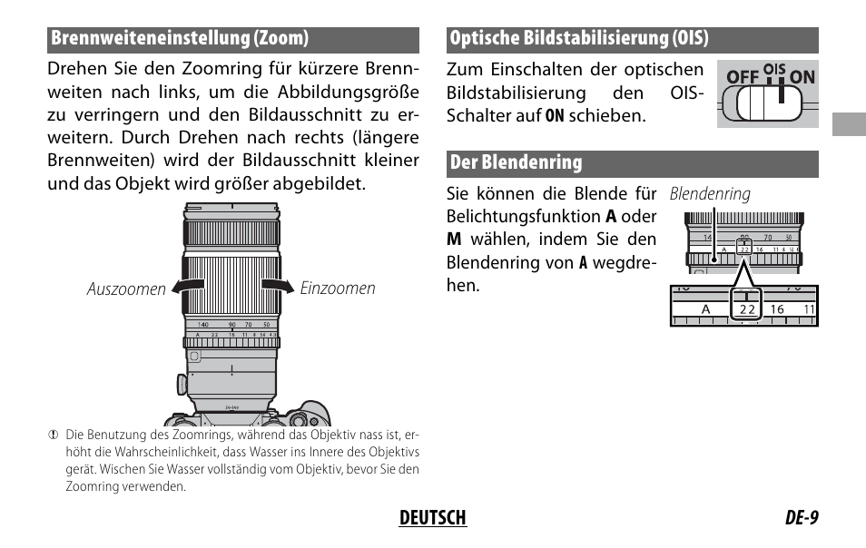 FujiFilm XF 50-140mm f/2.8 R LM OIS WR Lens User Manual | Page 39 / 170