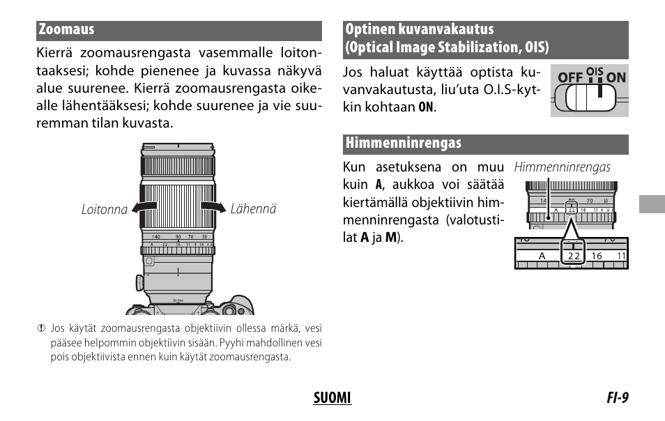 FujiFilm XF 50-140mm f/2.8 R LM OIS WR Lens User Manual | Page 89 / 170