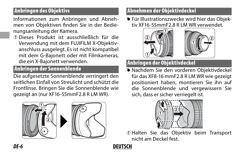 FujiFilm XF 8-16mm f/2.8 R LM WR Lens User Manual | Page 30 / 140