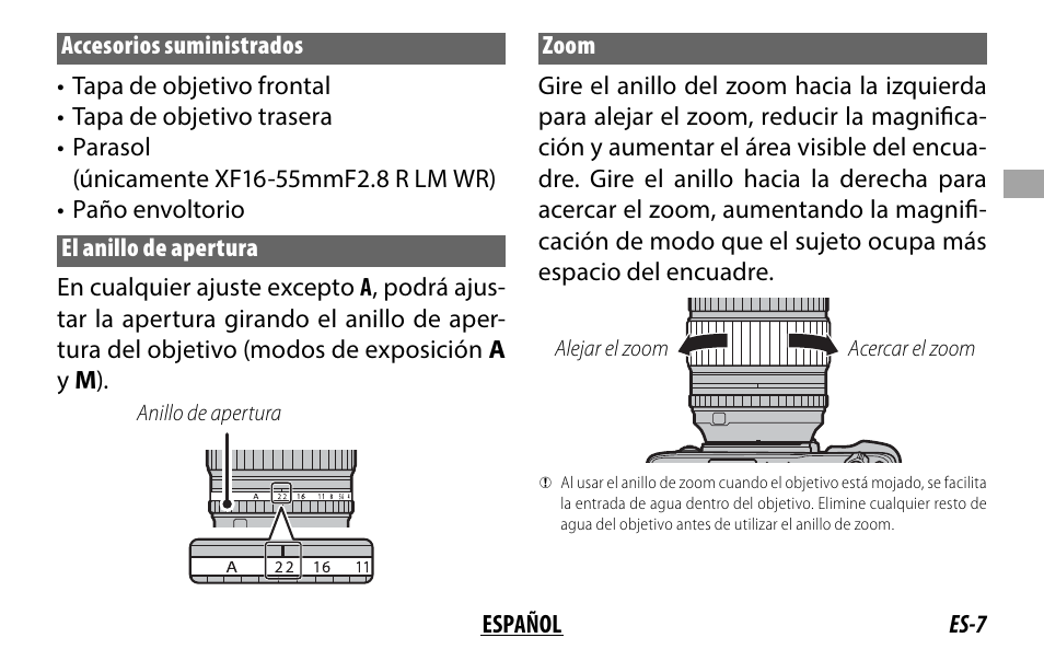 FujiFilm XF 8-16mm f/2.8 R LM WR Lens User Manual | Page 39 / 140