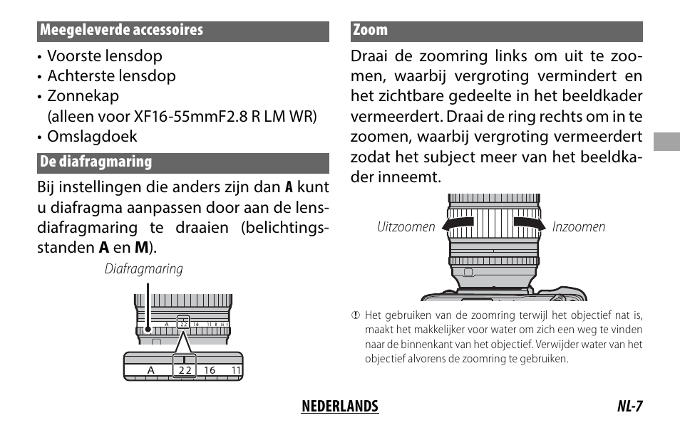 FujiFilm XF 8-16mm f/2.8 R LM WR Lens User Manual | Page 47 / 140