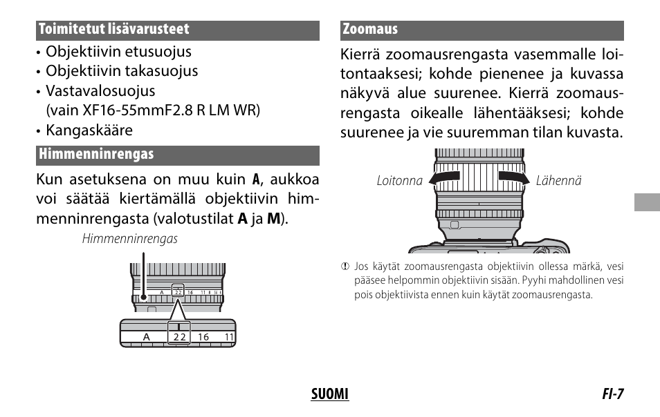 FujiFilm XF 8-16mm f/2.8 R LM WR Lens User Manual | Page 71 / 140