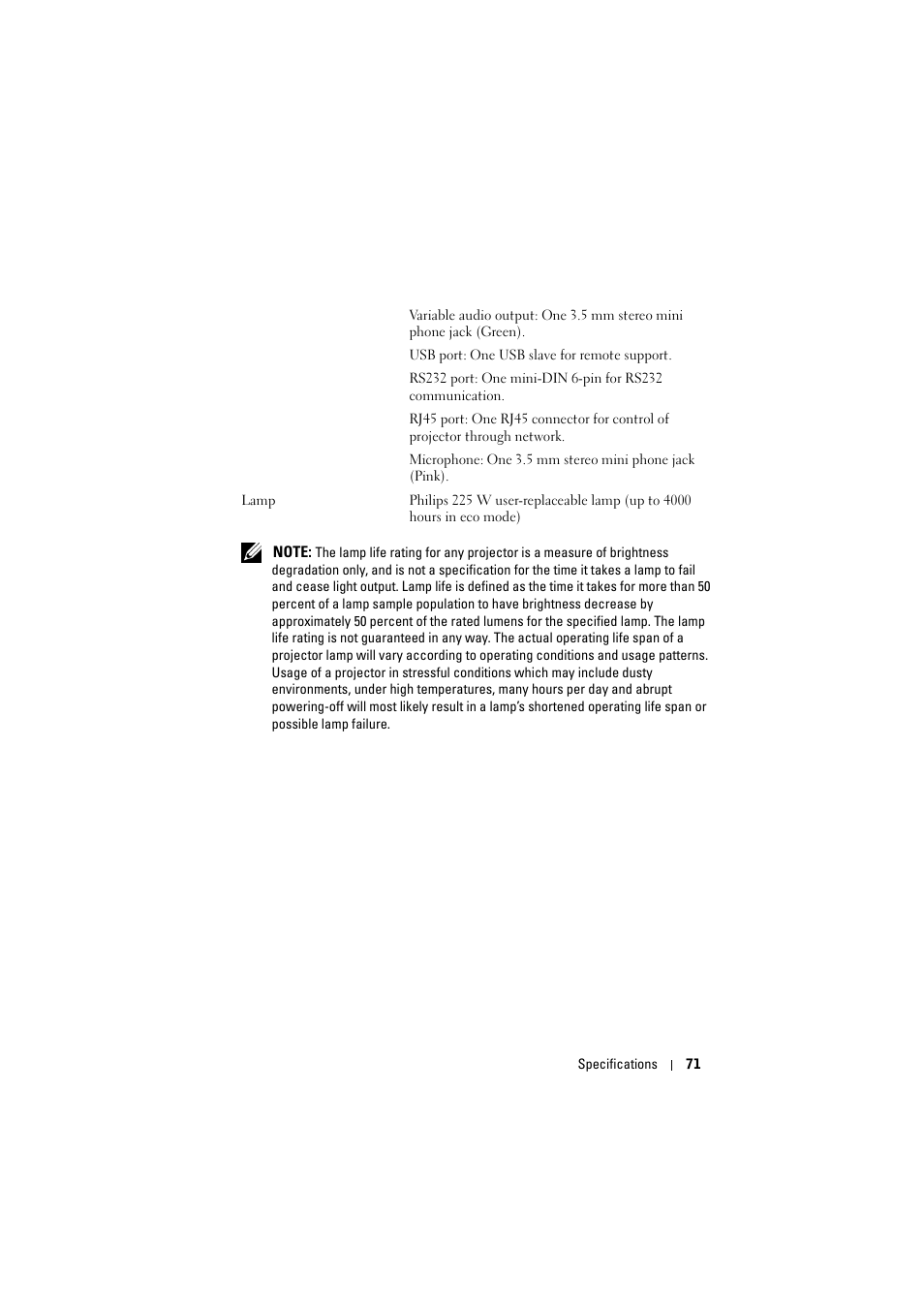 Dell 1610HD User Manual | Page 71 / 80