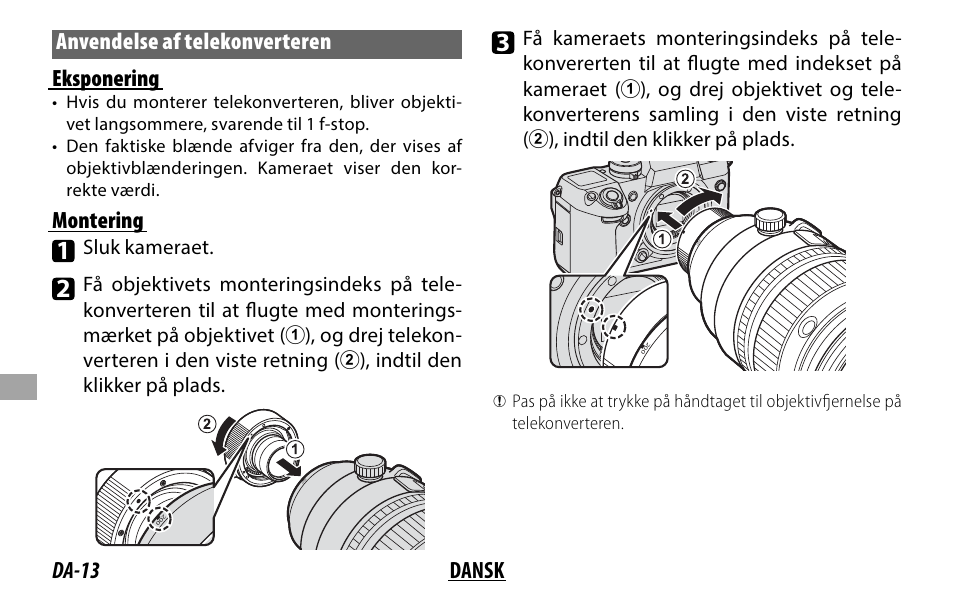 Montering | FujiFilm XF 200mm f/2 R LM OIS WR Lens with XF 1.4x TC F2 WR Teleconverter Kit User Manual | Page 178 / 256