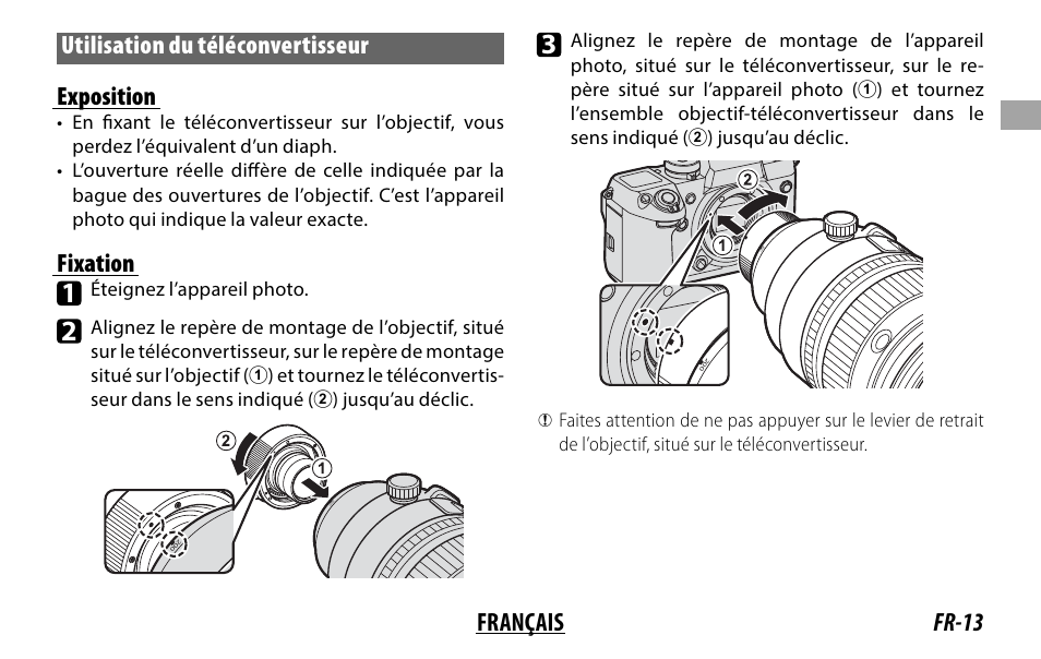 Fixation | FujiFilm XF 200mm f/2 R LM OIS WR Lens with XF 1.4x TC F2 WR Teleconverter Kit User Manual | Page 43 / 256