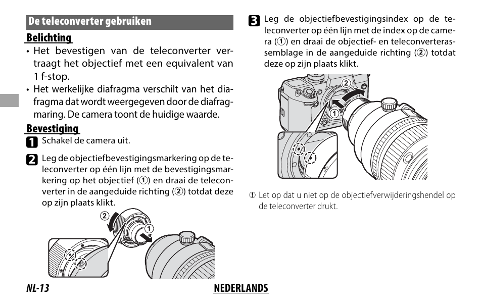 Bevestiging | FujiFilm XF 200mm f/2 R LM OIS WR Lens with XF 1.4x TC F2 WR Teleconverter Kit User Manual | Page 88 / 256