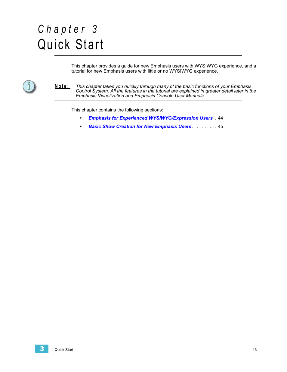 Quick start, C h a p t e r 3 | Dell Emphasis Lighting Control System User Manual | Page 47 / 68