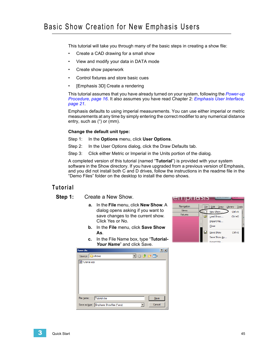 Basic show creation for new emphasis users, Tutorial | Dell Emphasis Lighting Control System User Manual | Page 49 / 68