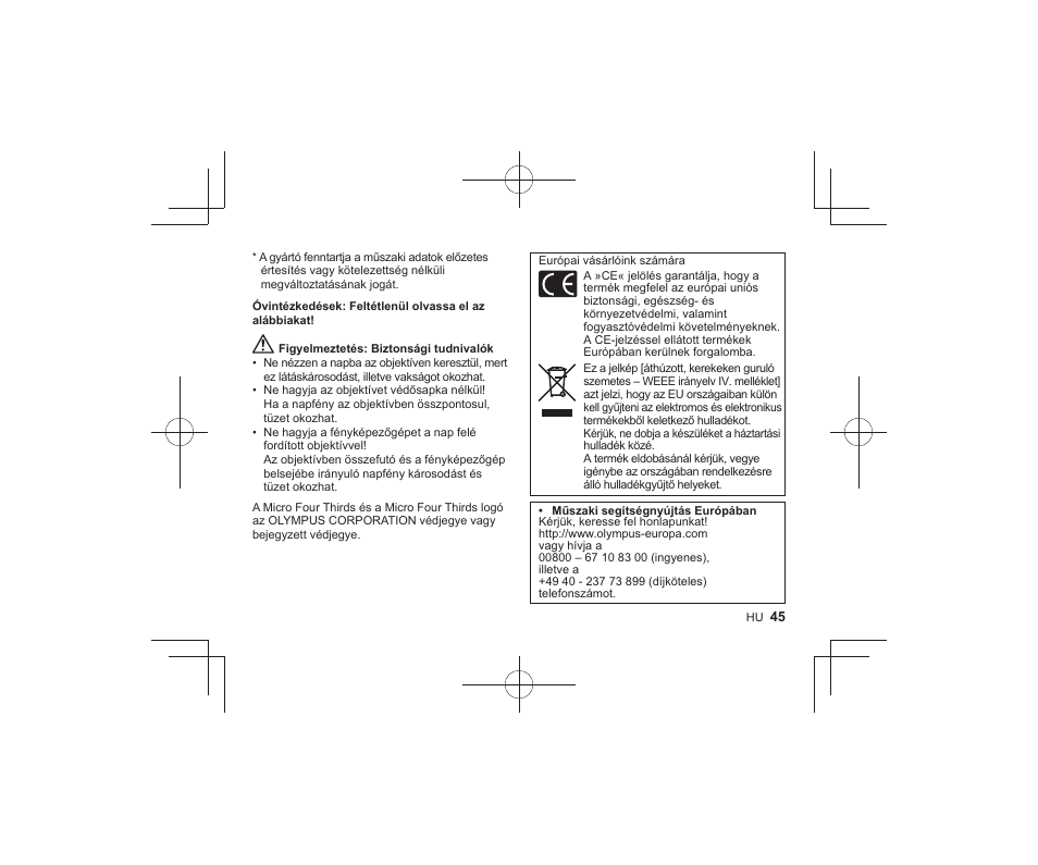 Olympus M.Zuiko Digital ED 300mm f/4 IS PRO Lens User Manual | Page 43 / 101