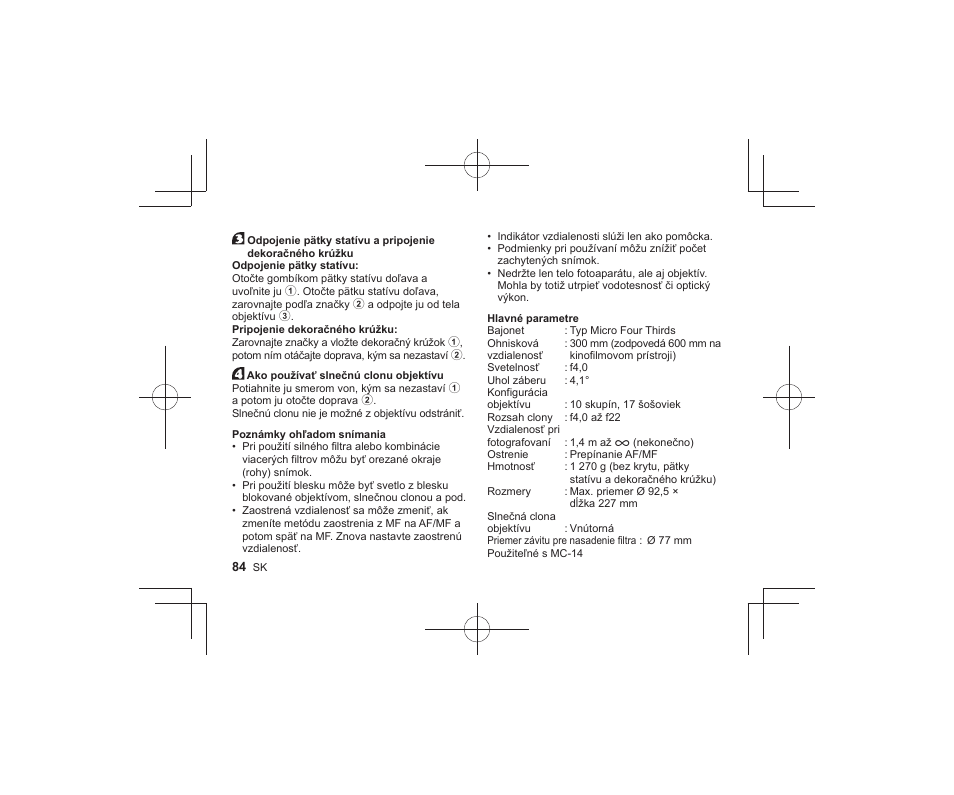 Olympus M.Zuiko Digital ED 300mm f/4 IS PRO Lens User Manual | Page 82 / 101