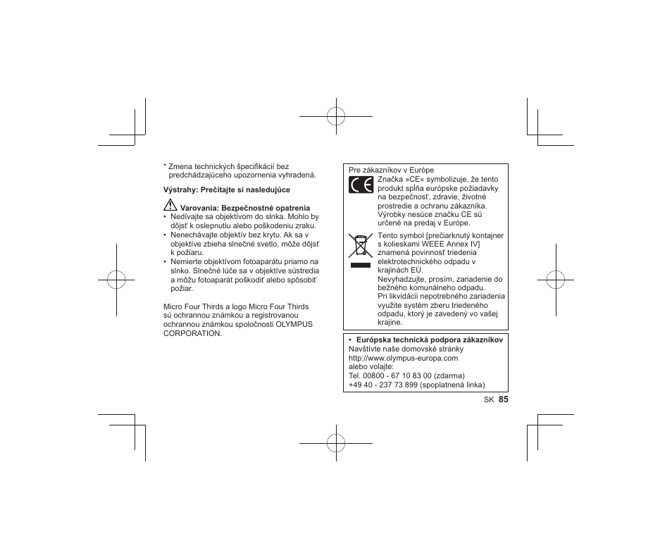 Olympus M.Zuiko Digital ED 300mm f/4 IS PRO Lens User Manual | Page 83 / 101