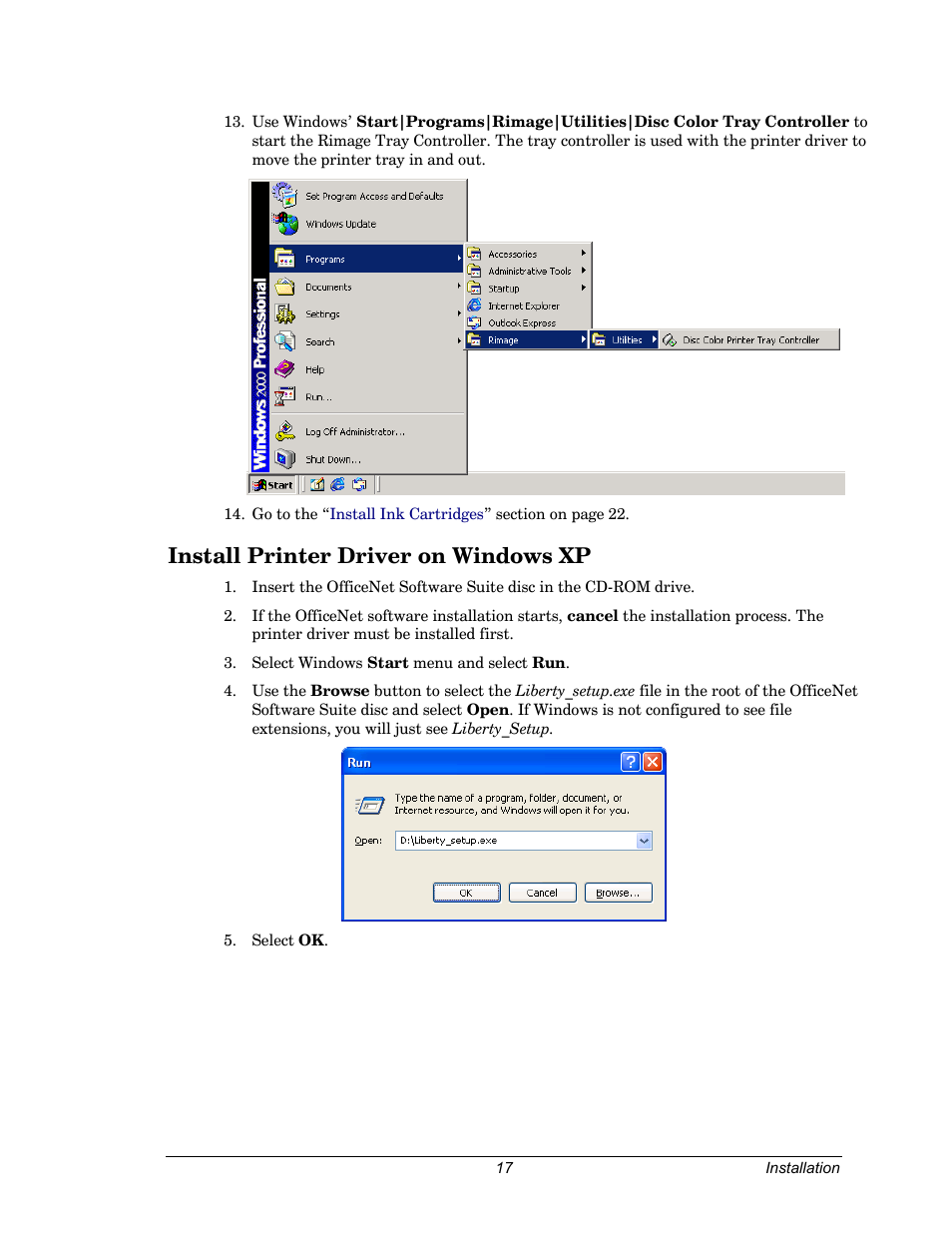 Install printer driver on windows xp | Dell CDPR3 User Manual | Page 17 / 57