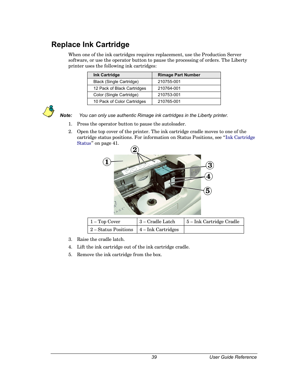 Replace ink cartridge | Dell CDPR3 User Manual | Page 39 / 57