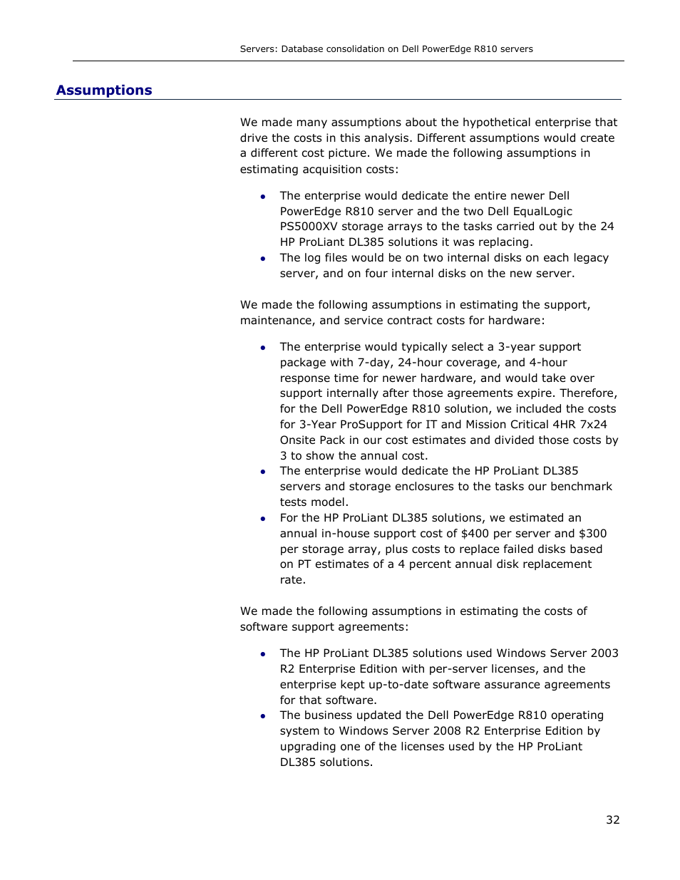 Assumptions | Dell R810 User Manual | Page 32 / 48