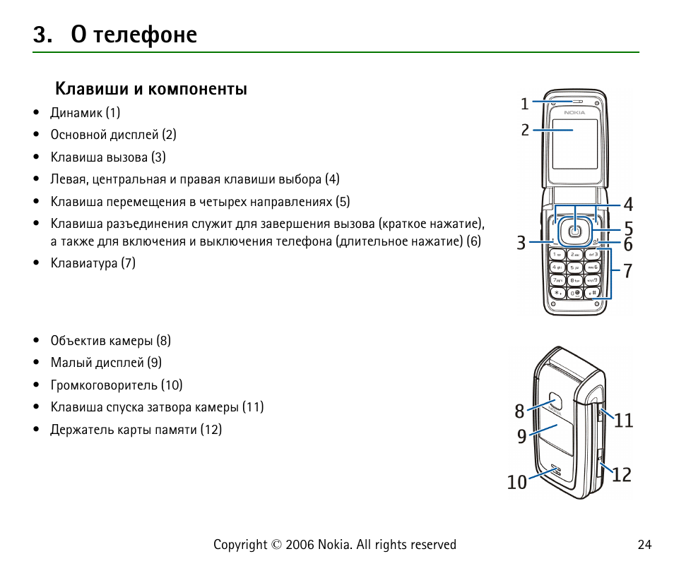 ¾ вхыхдюэх, ºûðòøèø ш ъюьяюэхэвл | Nokia 6125 User Manual | Page 24 / 141