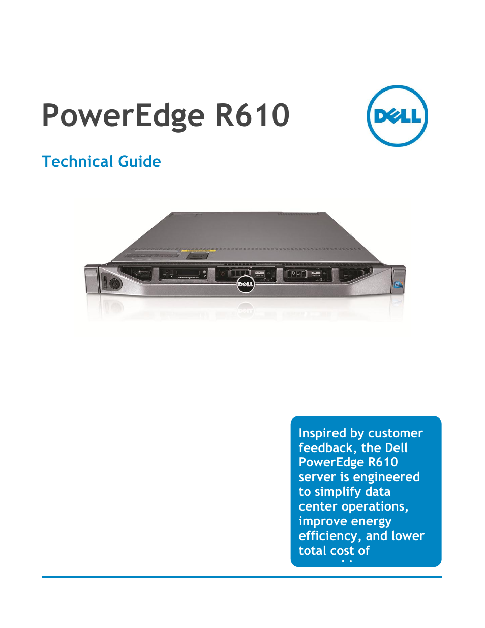 Dell POWEREDGE R610 User Manual | 61 pages