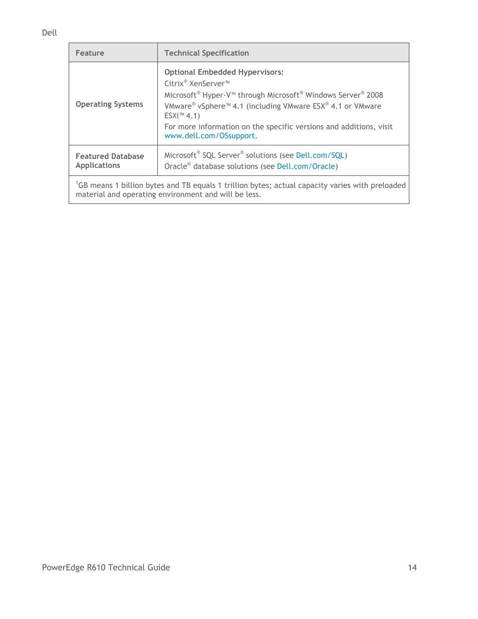 Dell POWEREDGE R610 User Manual | Page 14 / 61