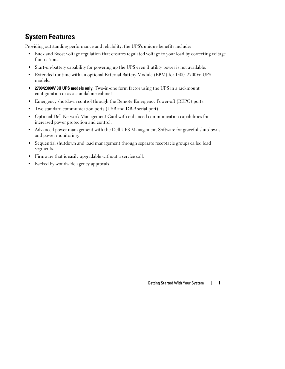 System features | Dell H928N User Manual | Page 5 / 184