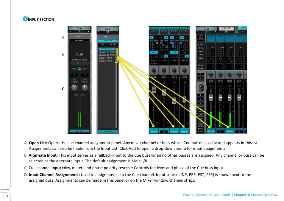 Waves eMotion LV1 64-Channel Mixer with Axis One Custom Computer User Manual | Page 116 / 220