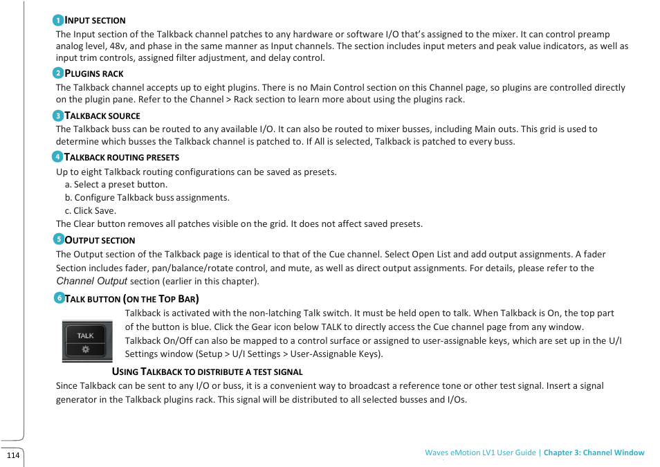 Waves eMotion LV1 64-Channel Mixer with Axis One Custom Computer User Manual | Page 119 / 220