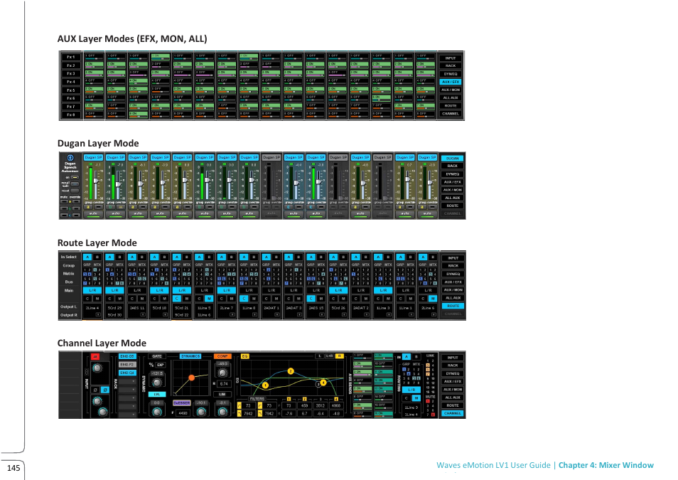 Waves eMotion LV1 64-Channel Mixer with Axis One Custom Computer User Manual | Page 150 / 220