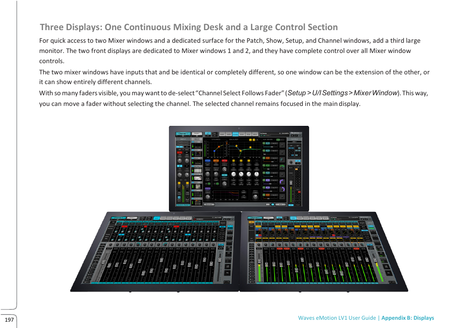 Waves eMotion LV1 64-Channel Mixer with Axis One Custom Computer User Manual | Page 202 / 220