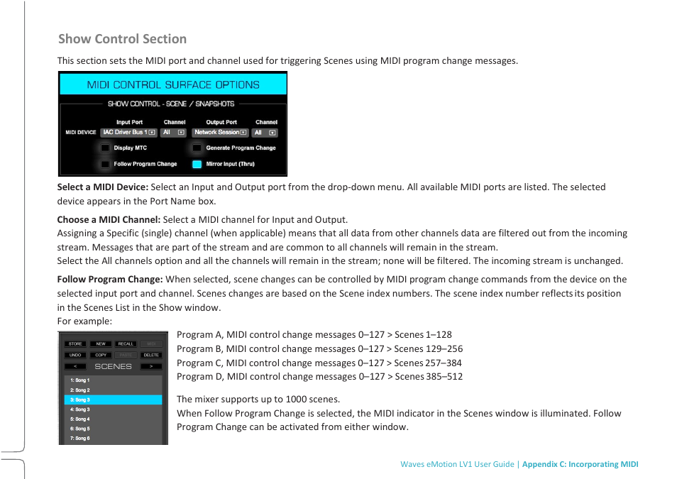 Waves eMotion LV1 64-Channel Mixer with Axis One Custom Computer User Manual | Page 206 / 220