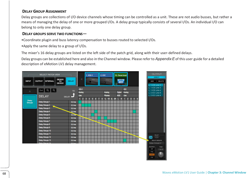 Waves eMotion LV1 64-Channel Mixer with Axis One Custom Computer User Manual | Page 73 / 220