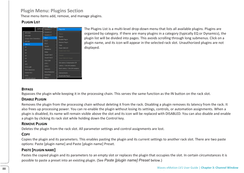 Acr148492738021248-11827230.tmp, Lv1 main build preview 10.09j, Lv1 main build preview 10.09f | Lv1 main build preview 10.09e, Plugin menu: plugins section | Waves eMotion LV1 64-Channel Mixer with Axis One Custom Computer User Manual | Page 93 / 220